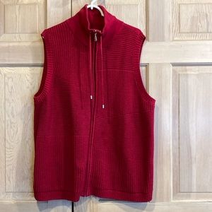 CJBanks cotton sweater vest, red, size 2X